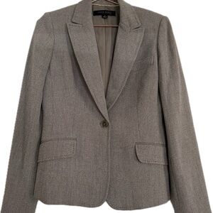 Anne Klein Beige Suit Tailored Professional Suit Jacket Size 2